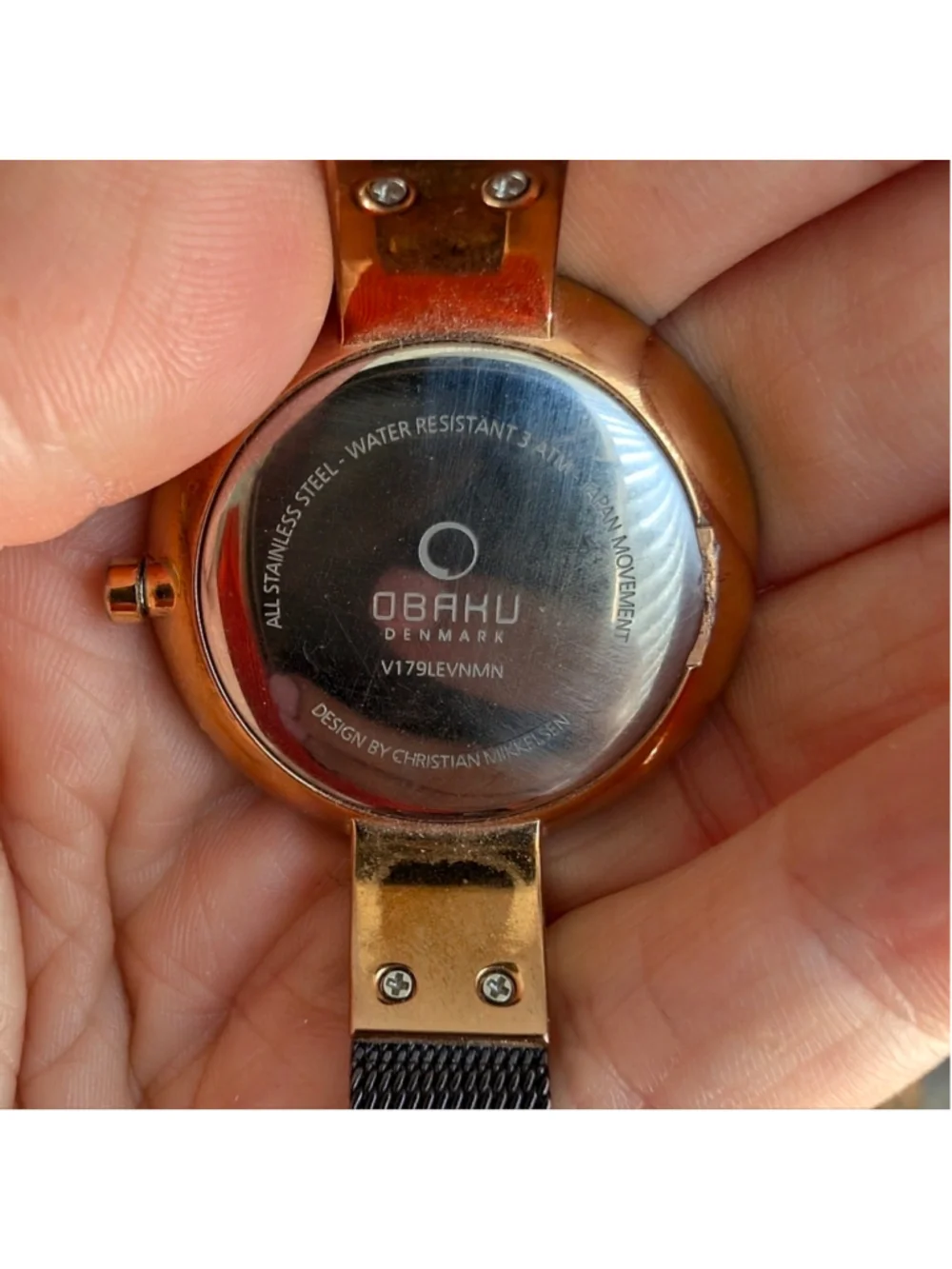 Obaku Analog Brown Dial Women's Watch-V179LEVNMN